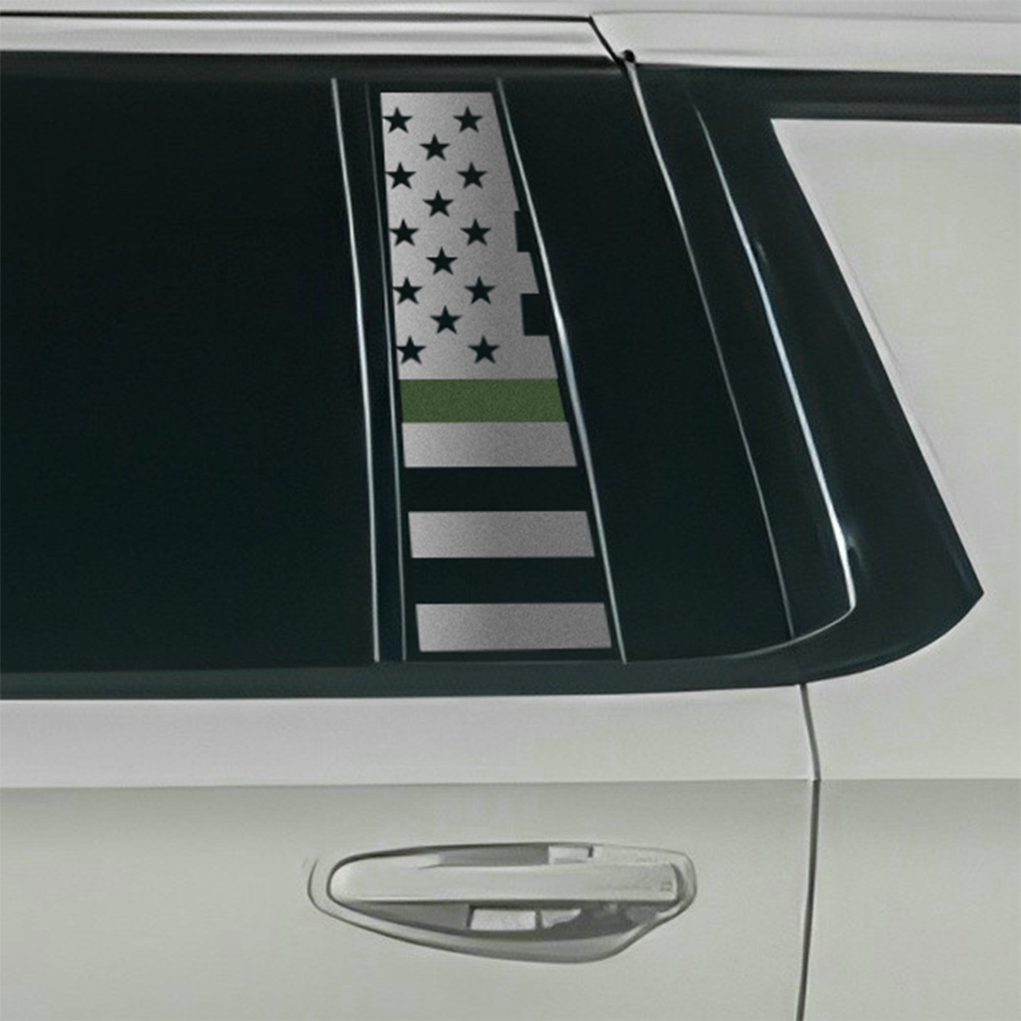Fits GMC Yukon XL 2025-2026 Quarter Window American Flag Vinyl Decal Stickers - Bogar Tech Designs