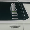 Fits GMC Yukon XL 2025-2026 Quarter Window American Flag Vinyl Decal Stickers - Bogar Tech Designs