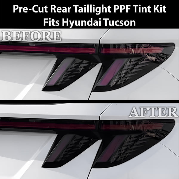 Fits Hyundai Tucson 2025-2026 Full Headlight Taillight Precut Smoked PPF Tint Kit Film Overlay  - Bogar Tech Designs