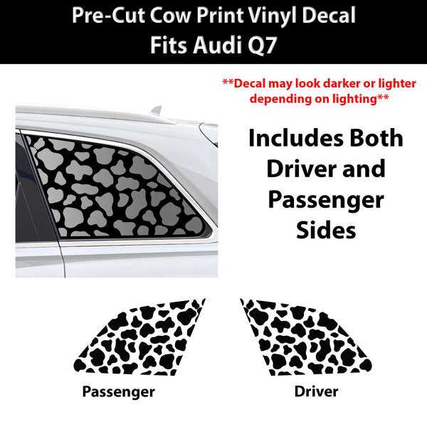 Fits Audi Q7 2017-2026 Animal Leopard Cheetah Cow Window Vinyl Decal Stickers - Bogar Tech Designs