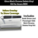 Fits Acura MDX 2014-2016 Vinyl Chrome Delete Grille Blackout Decal Stickers Overlay Film - Bogar Tech Designs