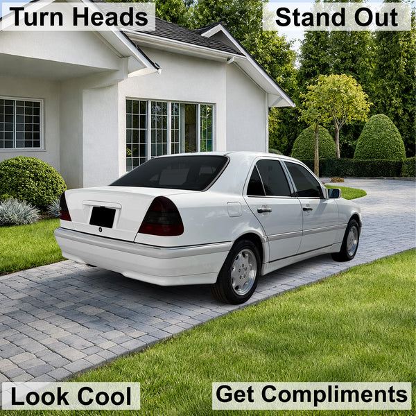 Fits Mercedes-Benz C280 1994-2000 Full Headlight Taillight Precut Smoked PPF Tint Kit Film Overlay  - Bogar Tech Designs