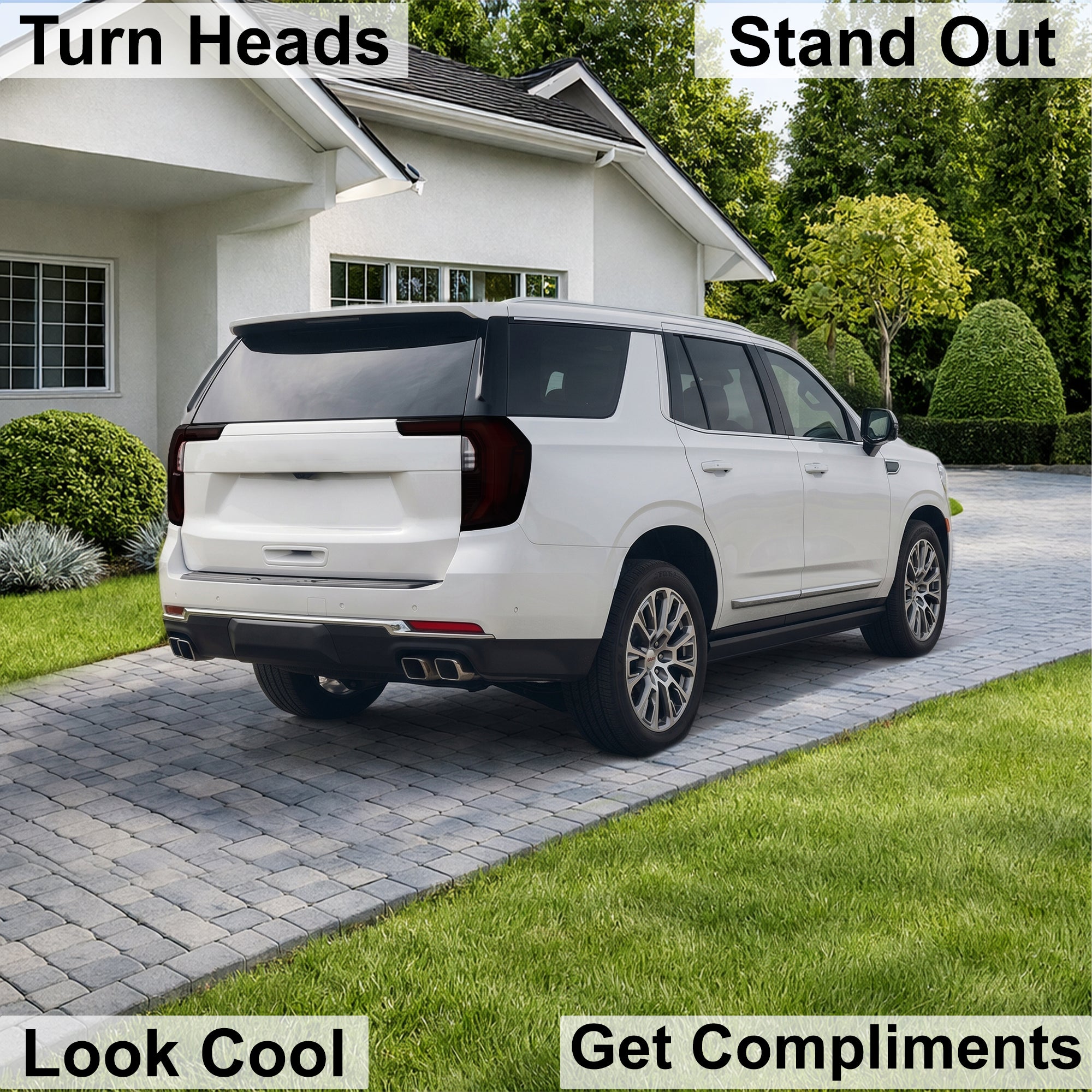 Fits GMC Yukon 2025-2027 Full Headlight Taillight Precut Smoked PPF Tint Kit Film Overlay  - Bogar Tech Designs