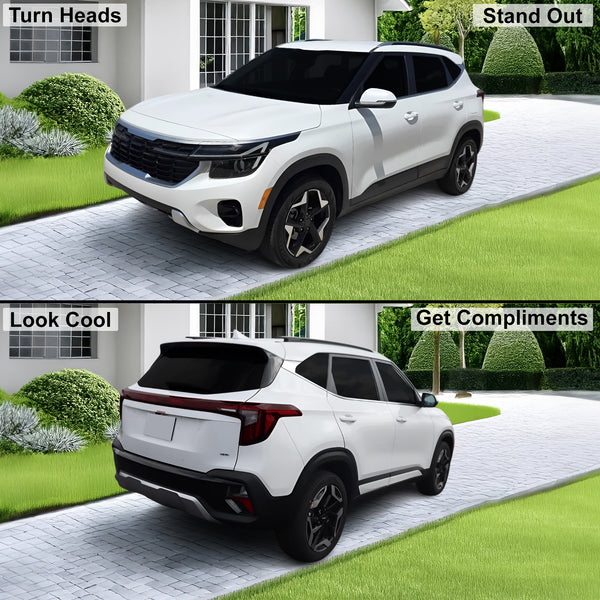 Fits Kia Seltos 2024-2025 Full Headlight Taillight Precut Smoked PPF Tint Kit Film Overlay  - Bogar Tech Designs