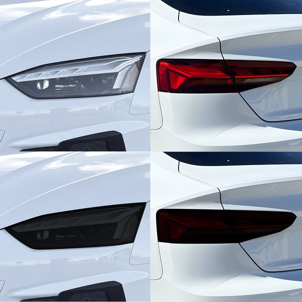 Fits Audi A5 Sportback 2018-2024 Full Headlight Taillight Precut Smoked PPF Tint Kit Film Overlay  - Bogar Tech Designs