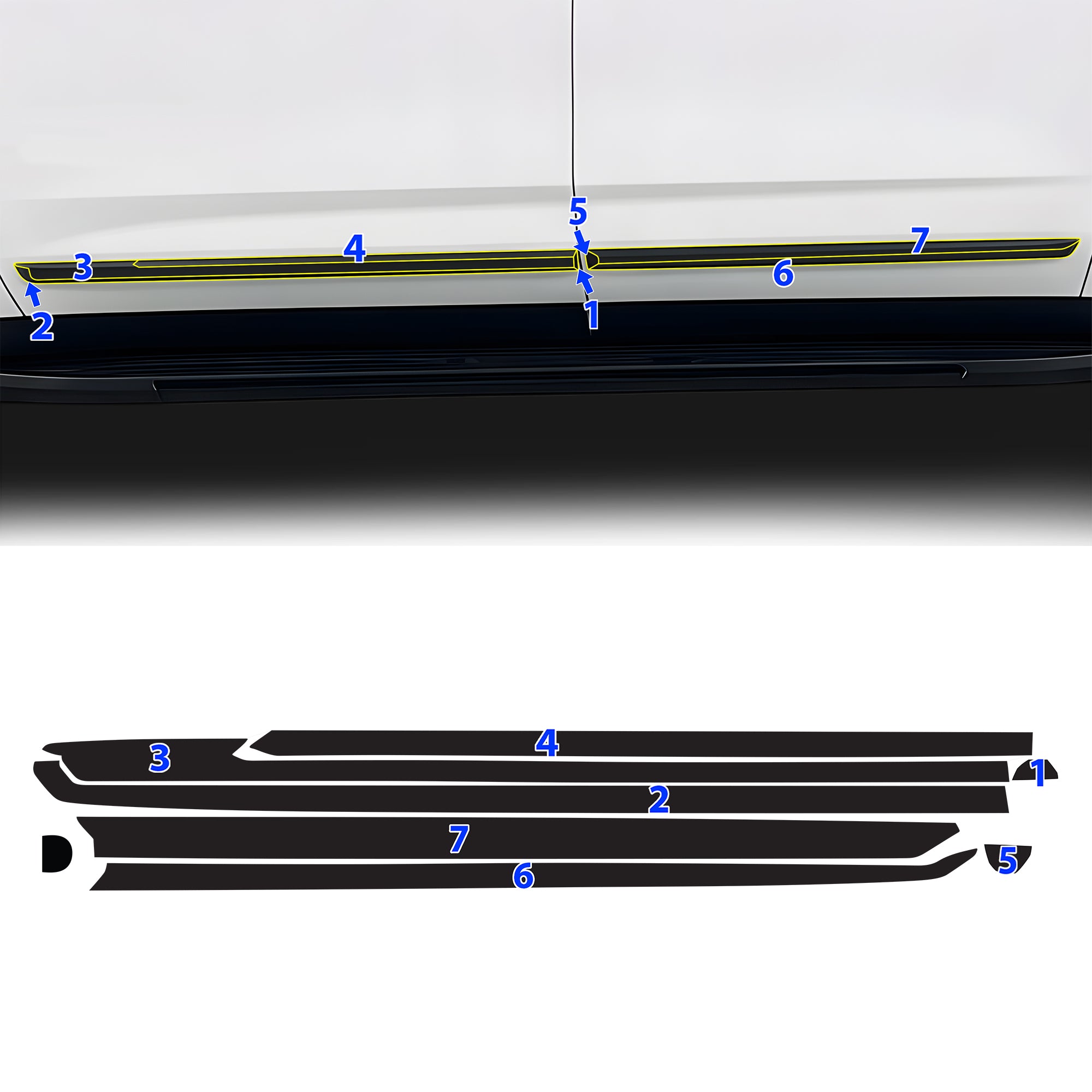Fits GMC Yukon XL 2025-2026 Vinyl Chrome Delete Grille Blackout Decal Stickers Overlay Film - Bogar Tech Designs