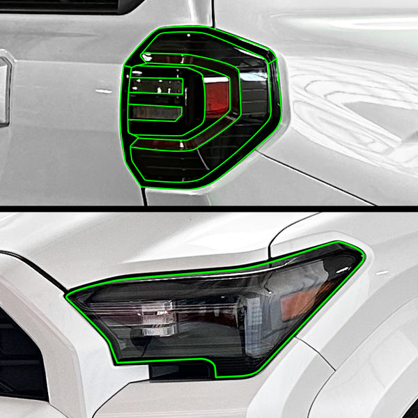 Fits Toyota 4Runner 2025-2026 Full Headlight Taillight Precut Smoked PPF Tint Kit Film Overlay  - Bogar Tech Designs