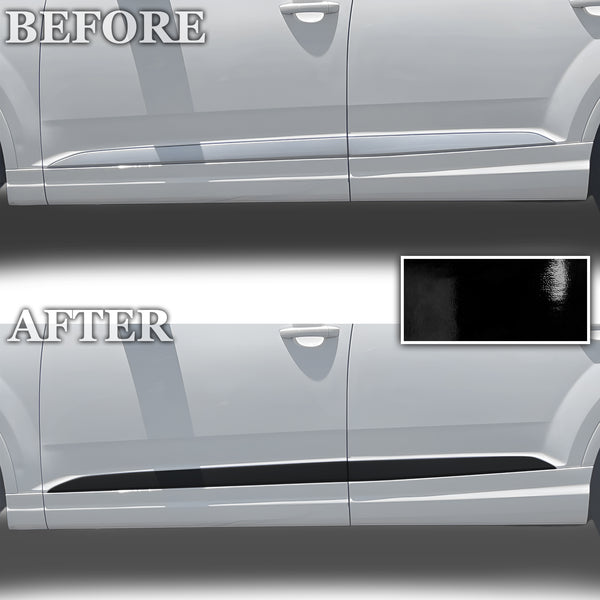 Fits Audi Q7 2017-2019 Vinyl Chrome Delete Grille Blackout Decal Stickers Overlay Film - Bogar Tech Designs