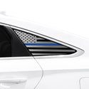 Fits Hyundai Sonata 2015-2017 Quarter Window American Flag Vinyl Decal Stickers - Bogar Tech Designs