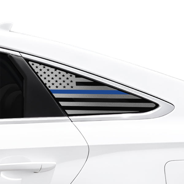 Fits Hyundai Sonata 2015-2017 Quarter Window American Flag Vinyl Decal Stickers - Bogar Tech Designs