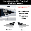 Fits Nissan Murano 2025-2026 Quarter Window American Flag Vinyl Decal Stickers - Bogar Tech Designs