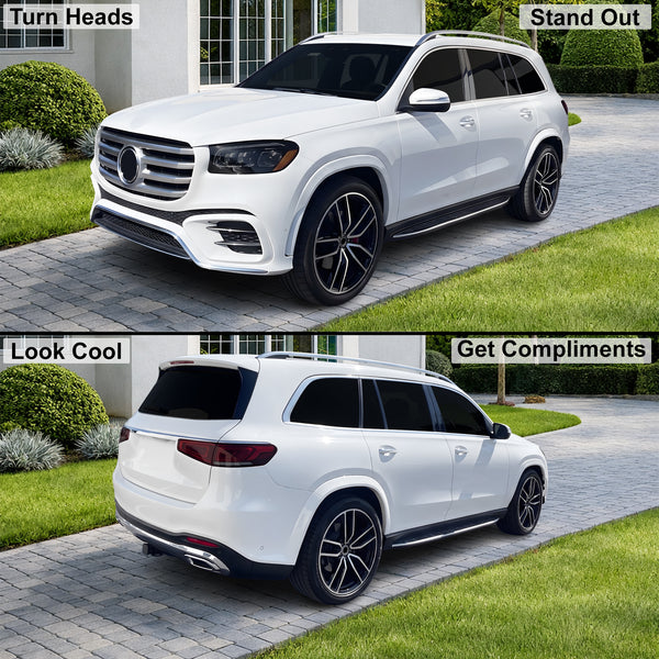 Fits Mercedes-Benz GLS-Class 2024-2026 Full Headlight Taillight Precut Smoked PPF Tint Kit Film Overlay  - Bogar Tech Designs