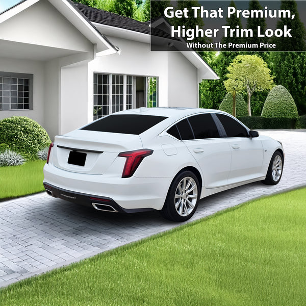 Fits Cadillac CT5 2020-2026 Vinyl Chrome Delete Trunk - Dream Outcome