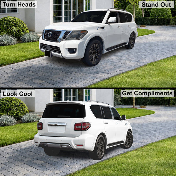 Fits Nissan Armada 2017-2020 Full Headlight Taillight Precut Smoked PPF Tint Kit Film Overlay  - Bogar Tech Designs