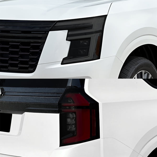 Nissan Armada 2025-2026 Dark Smoke Headlight & Taillight Tint Kit – Precut Vinyl Lens Overlays Film