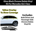 Fits Mercedes-Benz GLC-Class 2016-2022 Vinyl Chrome Delete Grille Blackout Decal Stickers Overlay Film - Bogar Tech Designs