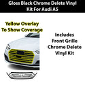 Fits Audi A5 Sportback 2018-2024 Vinyl Chrome Delete Grille Blackout Decal Stickers Overlay Film - Bogar Tech Designs