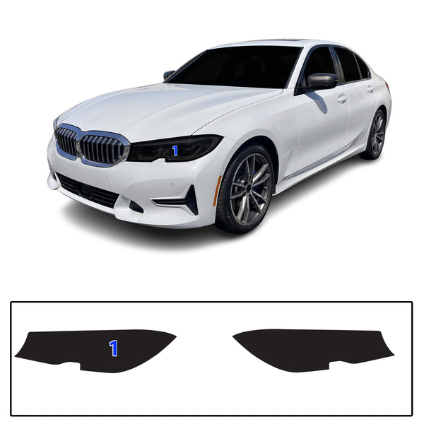 Fits BMW 3 Series 2019-2022 Full Headlight Taillight Precut Smoked PPF Tint Kit Film Overlay  - Bogar Tech Designs