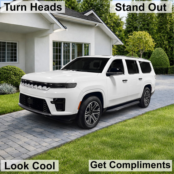 Fits Jeep Grand Wagoneer L 2026-2027 Full Headlight Taillight Precut Smoked PPF Tint Kit Film Overlay  - Bogar Tech Designs