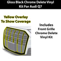 Fits Audi Q7 2020-2024 Vinyl Chrome Delete Grille Blackout Decal Stickers Overlay Film - Bogar Tech Designs