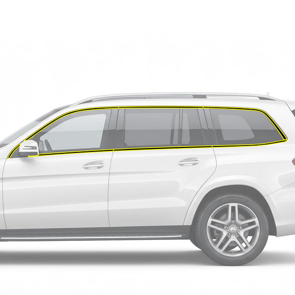 Fits Mercedes-Benz GLS 2017-2019 Vinyl Chrome Delete Grille Blackout Decal Stickers Overlay Film