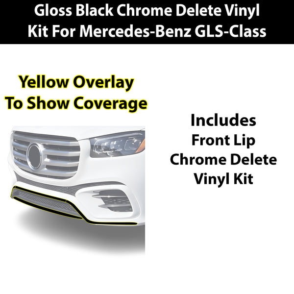 Fits Mercedes-Benz GLS 2024-2026 Vinyl Chrome Delete Grille Blackout Decal Stickers Overlay Film - Bogar Tech Designs