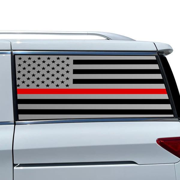 Fits Nissan Quest 2011-2017 Quarter Window American Flag Vinyl Decal Stickers - Bogar Tech Designs