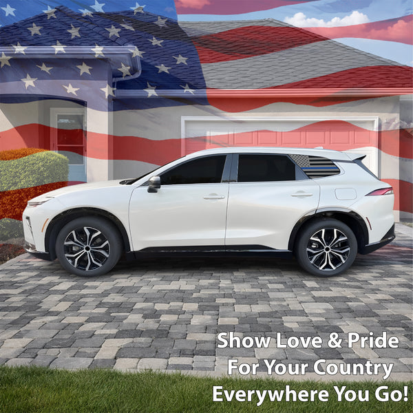Fits Toyota Crown Signia 2025-2027 Quarter Window American Flag Vinyl Decal Stickers - Bogar Tech Designs