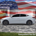 Fits Hyundai Elantra 2017-2018 Quarter Window American Flag Vinyl Decal Stickers - Bogar Tech Designs