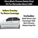 Fits Mercedes-Benz C280 1994-2000 Vinyl Chrome Delete Grille Blackout Decal Stickers Overlay Film - Bogar Tech Designs