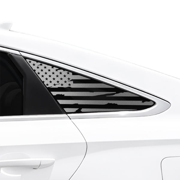 Fits Hyundai Sonata 2015-2017 Quarter Window American Flag Vinyl Decal Stickers - Bogar Tech Designs