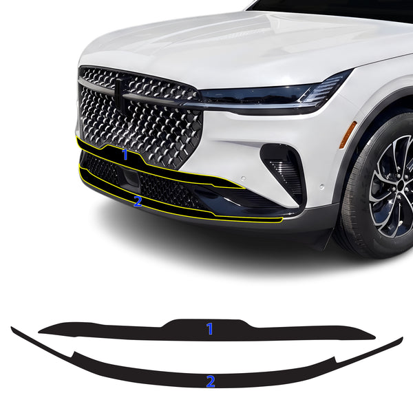 Fits Lincoln Nautilus 2024-2026 Vinyl Chrome Delete Grille Blackout Decal Stickers Overlay Film - Bogar Tech Designs