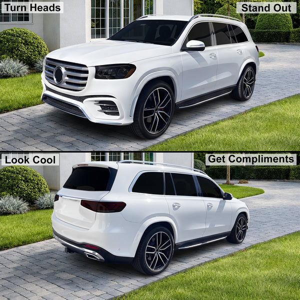 Fits Mercedes-Benz GLS-Class 2024-2026 Full Headlight Taillight Precut Smoked PPF Tint Kit Film Overlay  - Bogar Tech Designs
