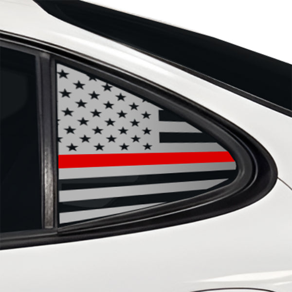 Fits Pontiac Grand Prix 1997-2003 Quarter Window American Flag Vinyl Decal Stickers - Bogar Tech Designs