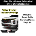 Fits Chevrolet Equinox 2025-2027 Vinyl Chrome Delete Grille Blackout Decal Stickers Overlay Film - Bogar Tech Designs