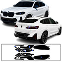 Fits BMW X4 2019-2025 Full Headlight Taillight Precut Smoked PPF Tint Kit Film Overlay  - Bogar Tech Designs