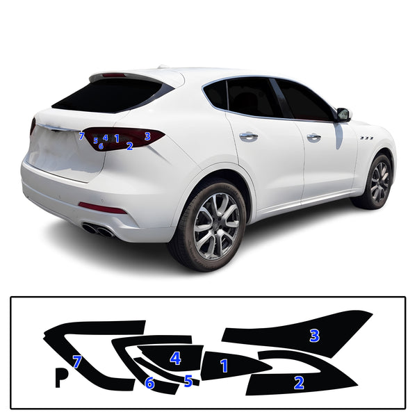 Fits Maserati Levante 2017-2020 Full Headlight Taillight Precut Smoked PPF Tint Kit Film Overlay  - Bogar Tech Designs