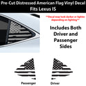 Fits Lexus IS 2017-2020 Quarter Window American Flag Vinyl Decal Stickers - Bogar Tech Designs