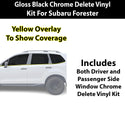Fits Subaru Forester 2014-2018 Vinyl Chrome Delete Grille Blackout Decal Stickers Overlay Film - Bogar Tech Designs