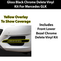 Fits Mercedes-Benz GLK 2013-2015 Vinyl Chrome Delete Grille Blackout Decal Stickers Overlay Film - Bogar Tech Designs