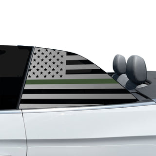 Fits Audi S5 Convertible 2020-2024 Quarter Window American Flag Vinyl Decal Stickers - Bogar Tech Designs