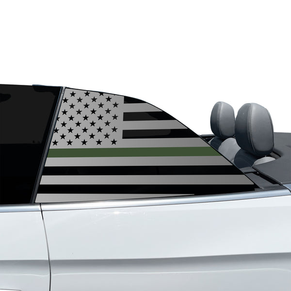 Fits Audi S5 Convertible 2020-2024 Quarter Window American Flag Vinyl Decal Stickers - Bogar Tech Designs