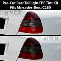 Fits Mercedes-Benz C280 1994-2000 Full Headlight Taillight Precut Smoked PPF Tint Kit Film Overlay  - Bogar Tech Designs