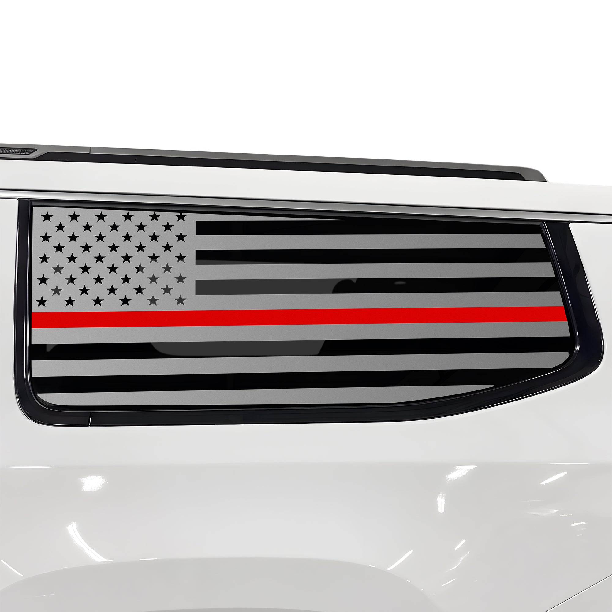 Fits Jeep Grand Wagoneer L 2022-2027 Quarter Window American Flag Vinyl Decal Stickers - Bogar Tech Designs