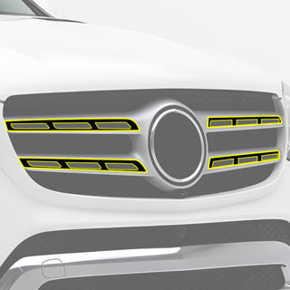 Fits Mercedes-Benz GLS 2017-2019 Vinyl Chrome Delete Grille Blackout Decal Stickers Overlay Film - Bogar Tech Designs