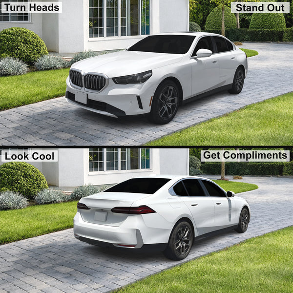 Fits BMW 5 Series 2024-2027 Full Headlight Taillight Precut Smoked PPF Tint Kit Film Overlay  - Bogar Tech Designs