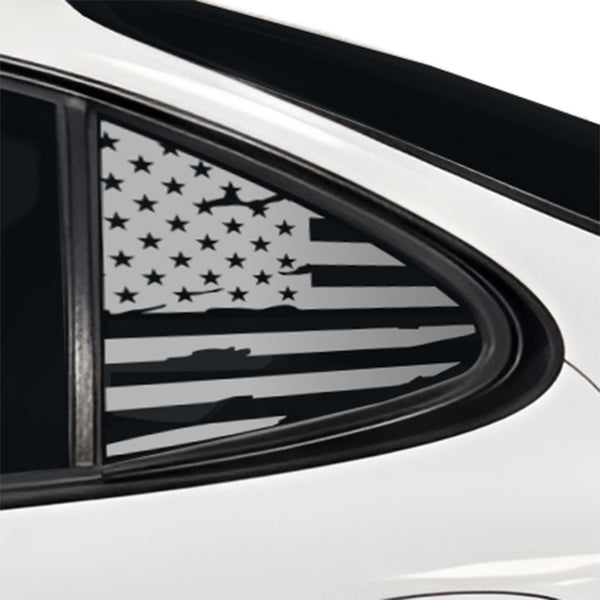 Fits Pontiac Grand Prix 1997-2003 Quarter Window American Flag Vinyl Decal Stickers - Bogar Tech Designs