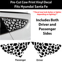 Fits Hyundai Santa Fe Sport 2013-2018 Animal Leopard Cheetah Cow Window Vinyl Decal Stickers - Bogar Tech Designs