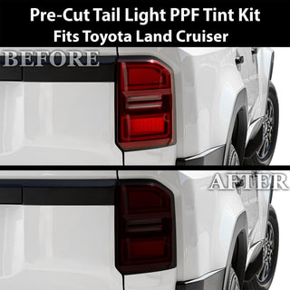 Fits Toyota Land Cruiser 2024-2026 Full Headlight Taillight Precut Smoked PPF Tint Kit Film Overlay  - Bogar Tech Designs