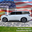 Fits Infiniti QX80 2025-2027 Quarter Window American Flag Vinyl Decal Stickers - Bogar Tech Designs